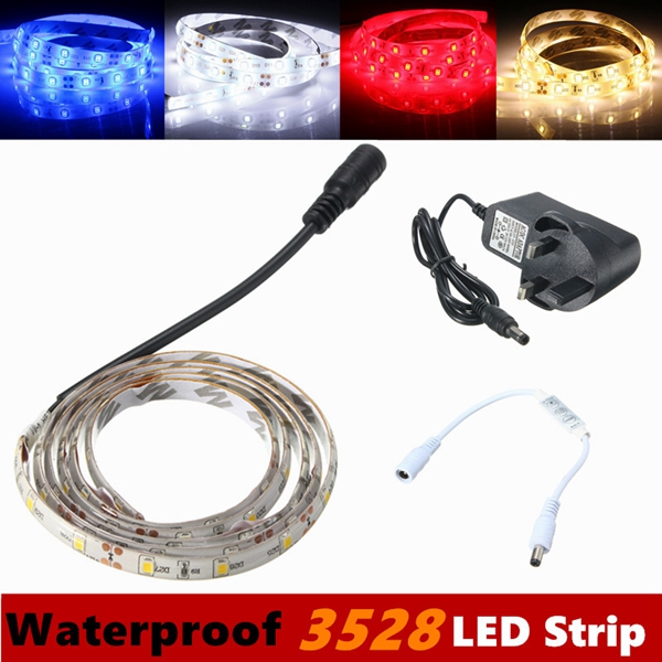 1M-Waterproof-SMD-3528-60-LED-Flexible-Strip-Light--12V-UK-Plug-Power-Supply--Dimmer-1066006-1