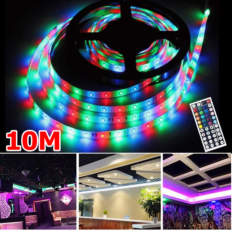 2PCS-10M-3528-SMD-RGB-600LED-Flexible-String-LED-Strip-Light-44-Key-IR-Remote-Control-1655315-1