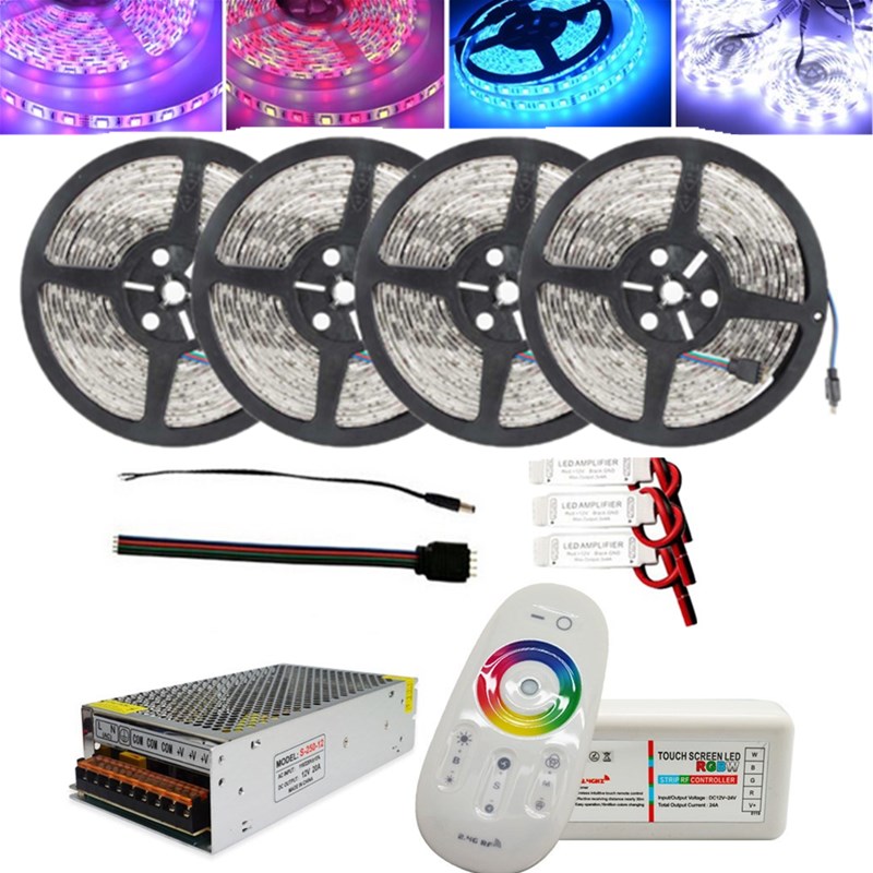 4x5M-SMD5050-Non-waterproof-LED-Strip-Light24G-RF-Remote-ControllerDC12V-Lighting-Transformer-1164163-1