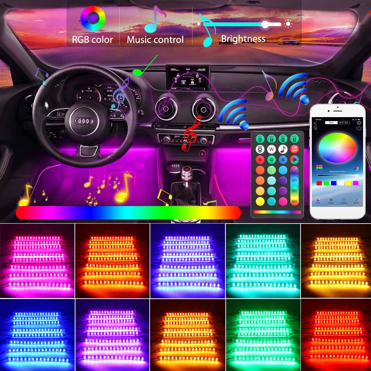 68Pcs-5050-LED-Car-Strip-Underglow-DC12V-40W-RGB-LED-Neon-Car-Under-Glow-Atmosphere-Strip-Light-APP--1851258-1