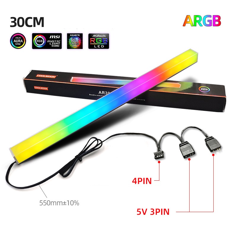 COOLMOON-Computer-5V-Aluminum-Light-Strip-Chassis-Light-With-Magnetic-Multicolor-RGB-LED-Pollution-C-1813761-8