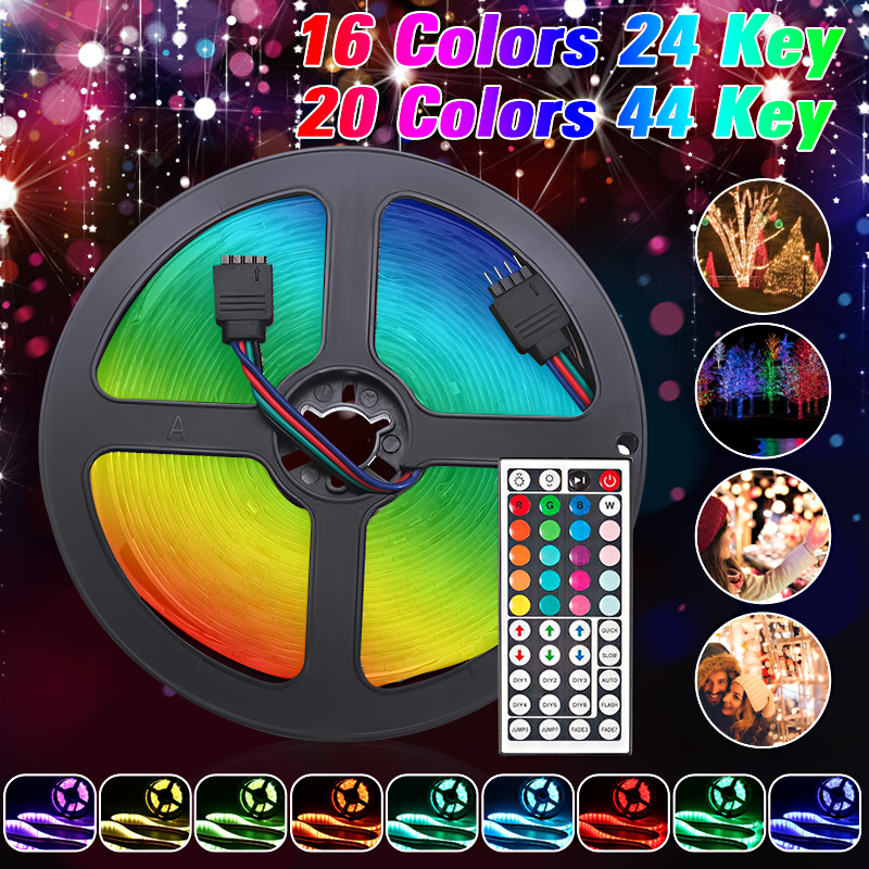 DC12V-5M-2835-SMD-RGB-Non-waterproof-LED-Strip-Light--24Keys-or-44Keys-IR-Remote-Control--Power-Adap-1614428-1