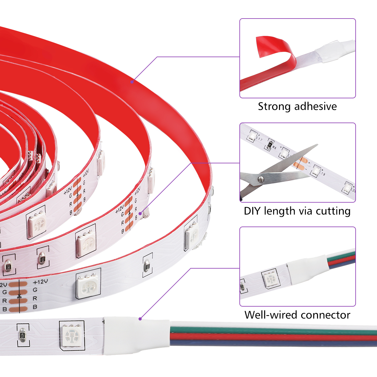 Elfeland-34M-5050-RGB-LED-Strip-Light-Non-Waterproof--Controller--Remote-Control--12V-5A-Power-Suppl-1674725-5