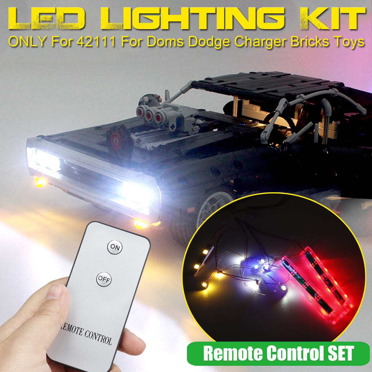 LED-Light-Lighting-Kit-Only-for-LEGO-42111-for-Doms-Dodge-Charger-Car-Bricks-Toy-1721042-11
