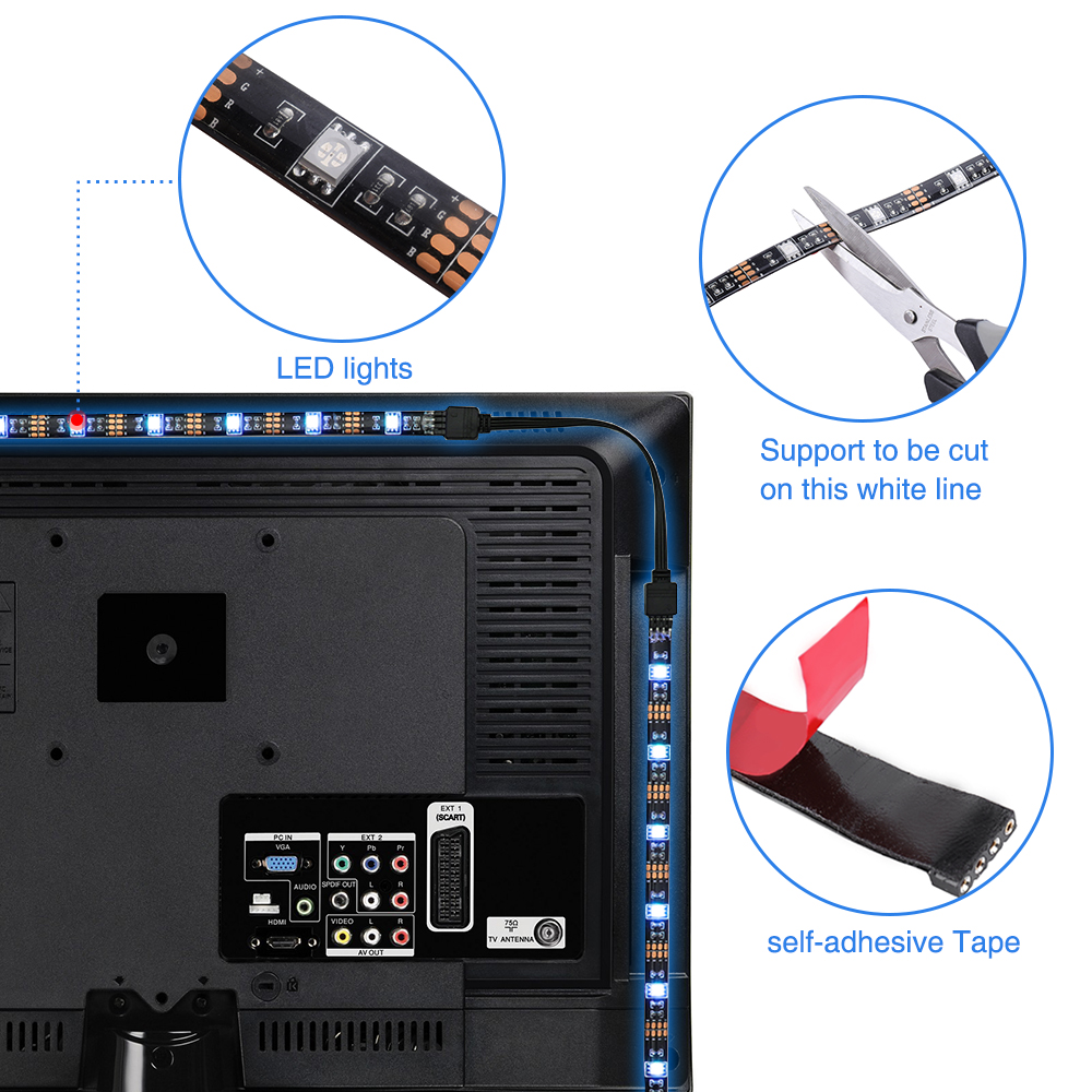 SOLMORE-240CM260CM-USB-LED-TV-Backlight-Strip-Light-Kit-RGB-Monitor-Lamp--44keys-Remote-Control-DC5V-1678939-4