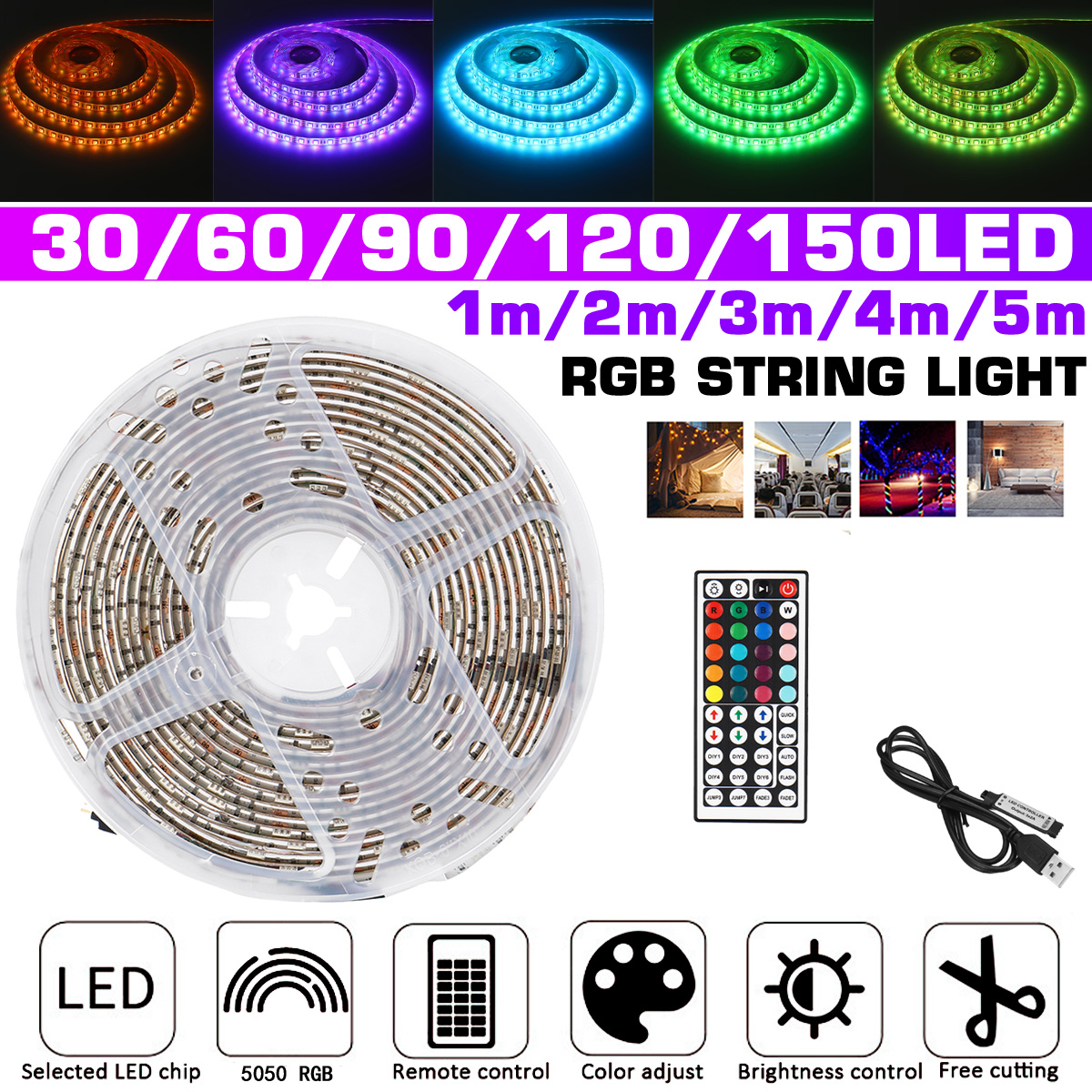 Waterproof-USB-5050-RGB-LED-Strip-Light-Color-Changing-Tape-Flexible-Kitchen-Lamp-DC5V--44Keys-Remot-1716307-1