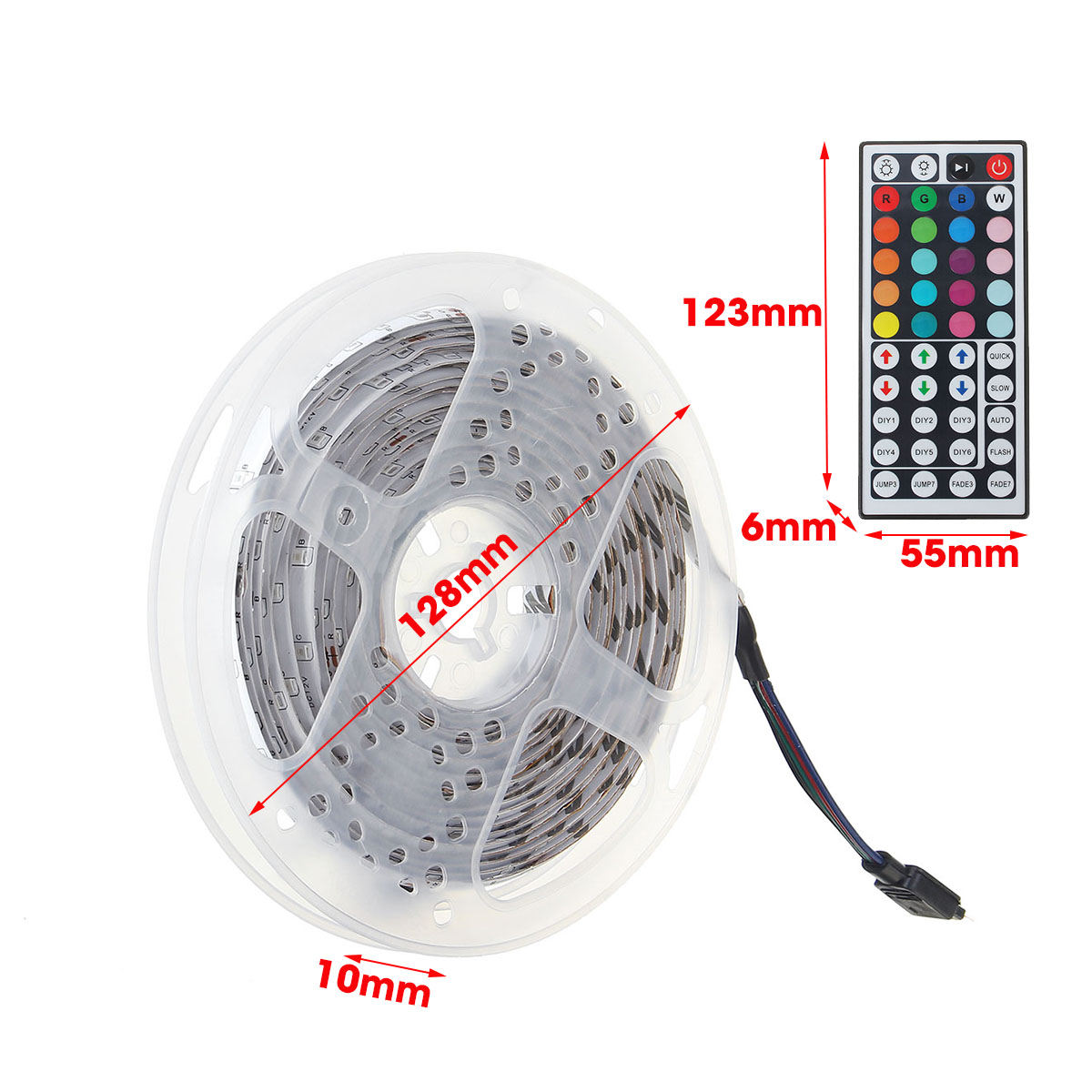 White-Reel-IP65-DC12V-24W-5M-2835-RGB-300-LED-Strip-Light--44Keys-IR-Remote-Control--Controller-1578772-5