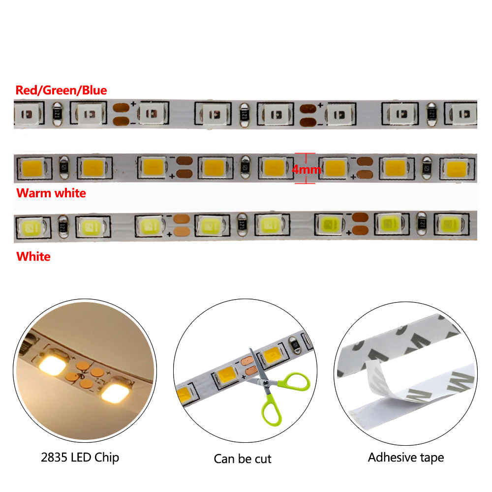 4mm-Narrow-Width-DC12V-5M-2835-Flexible-LED-Strip-Light-Non-Waterproof-for-Home-Indoor-Bed-Decor-1588852-3