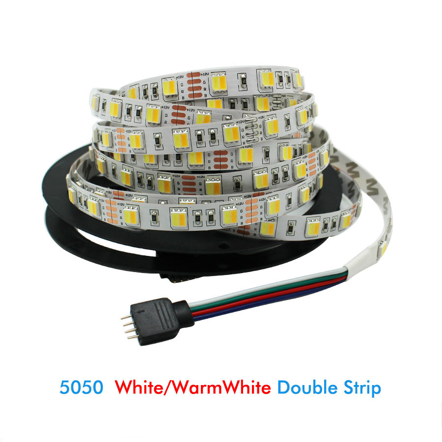 5M-5050-SMD-Double-Color-Temperature-Adjustable-White-Warm-White-Non-waterproof-LED-Flexible-Strip-L-1155682-2
