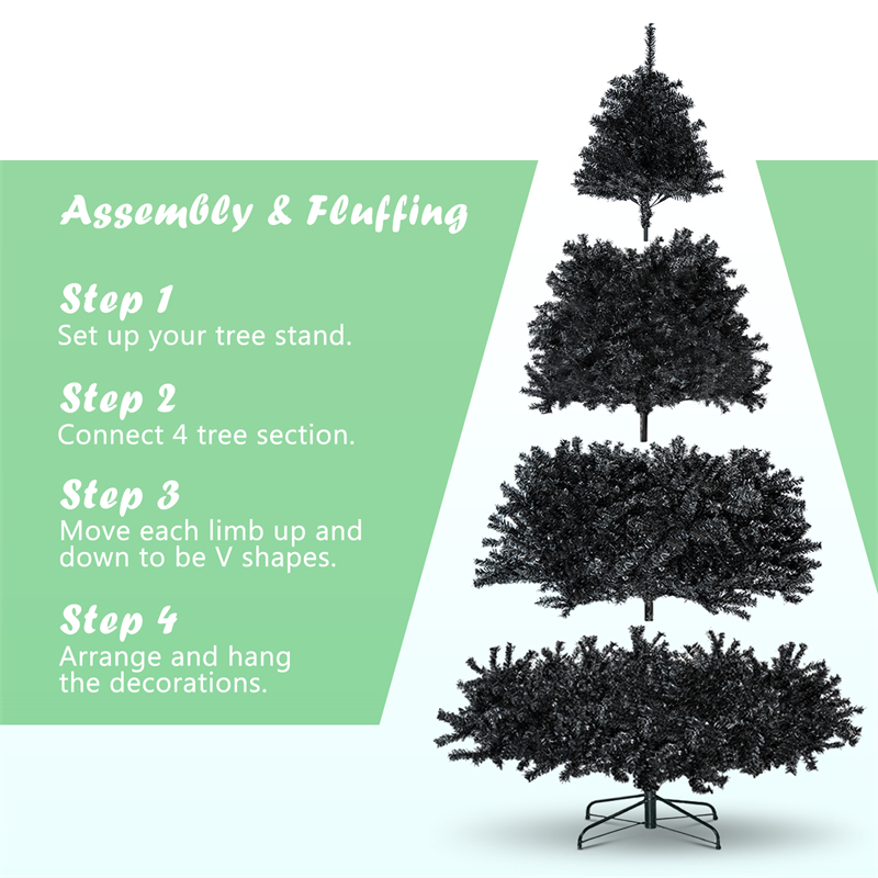 75Ft-PVC-Artificial-Christmas-Tree-Stand-Indoor-Outdoor-Holiday-Xmas-Decoration-Gift-1778807-3