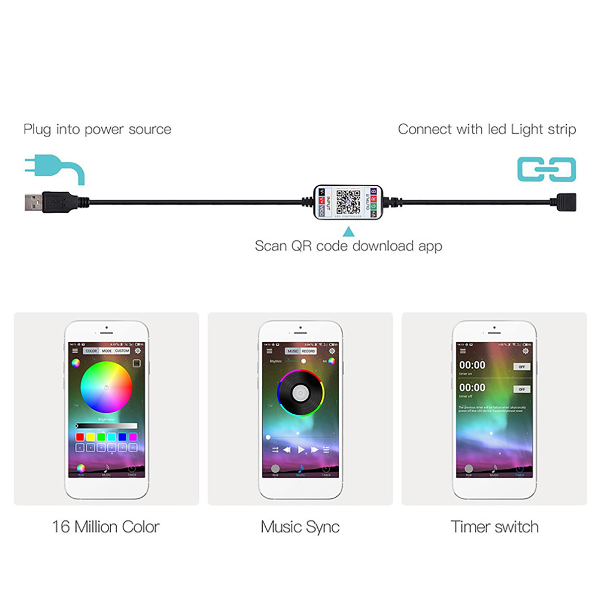 Bakeey-5V-USB-Power-LED-Strip-Lights-3528-RGB-TV-Backlight-Bluetooth-APP-Remote-Music-1654807-6