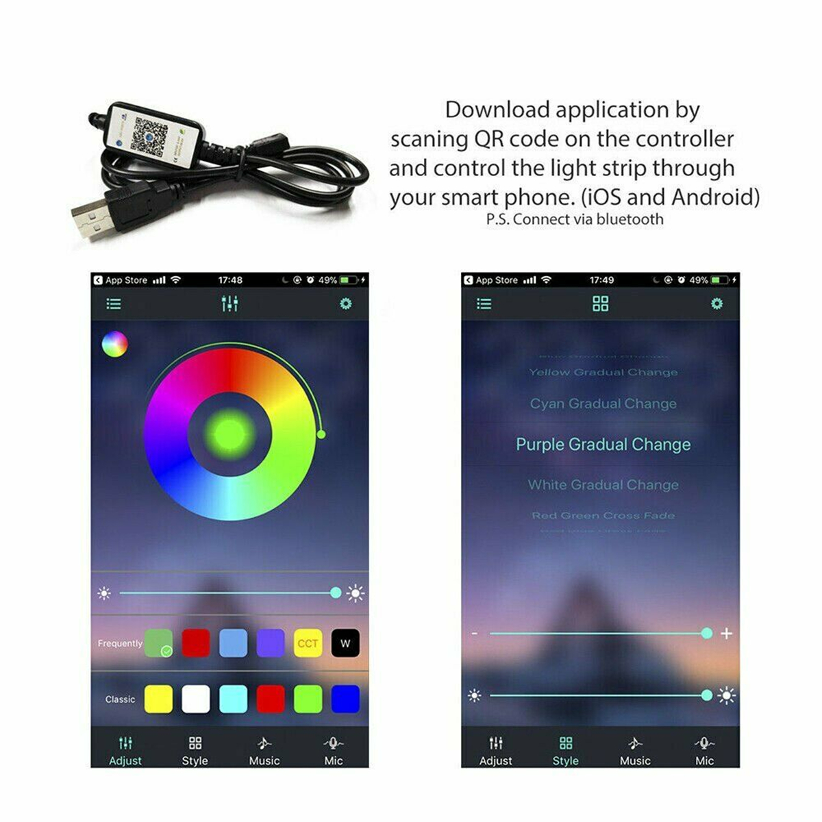 Bakeey-5V-USB-Power-LED-Strip-Lights-3528-RGB-TV-Backlight-Bluetooth-APP-Remote-Music-1654807-7