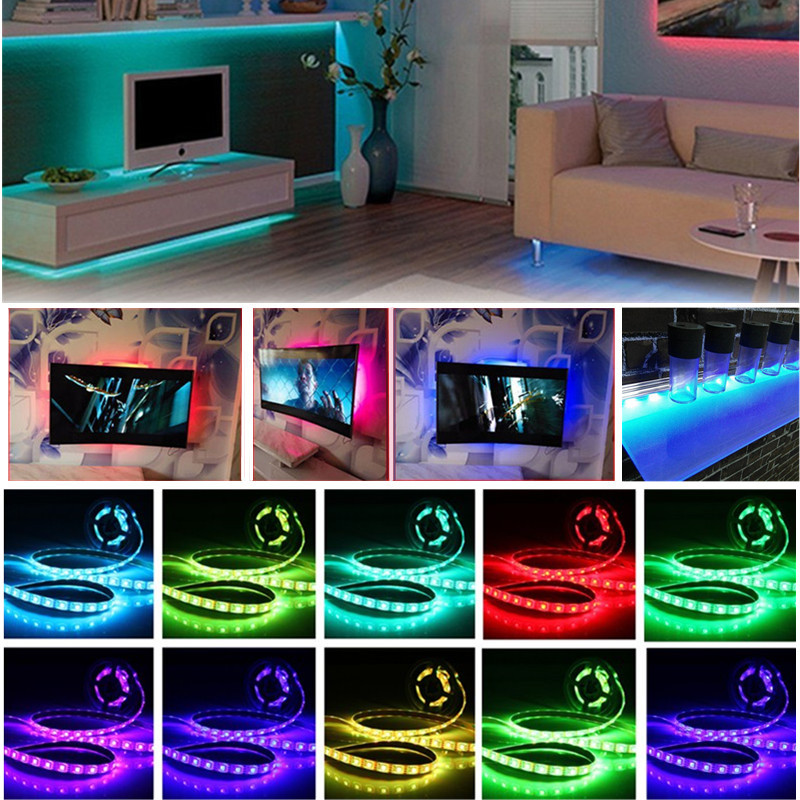 USB-DC5V-SMD5050-RGB-LED-White-Tape-TV-Background-Strip-Light-with-Remote-Controller-Non-waterproof-1095215-9