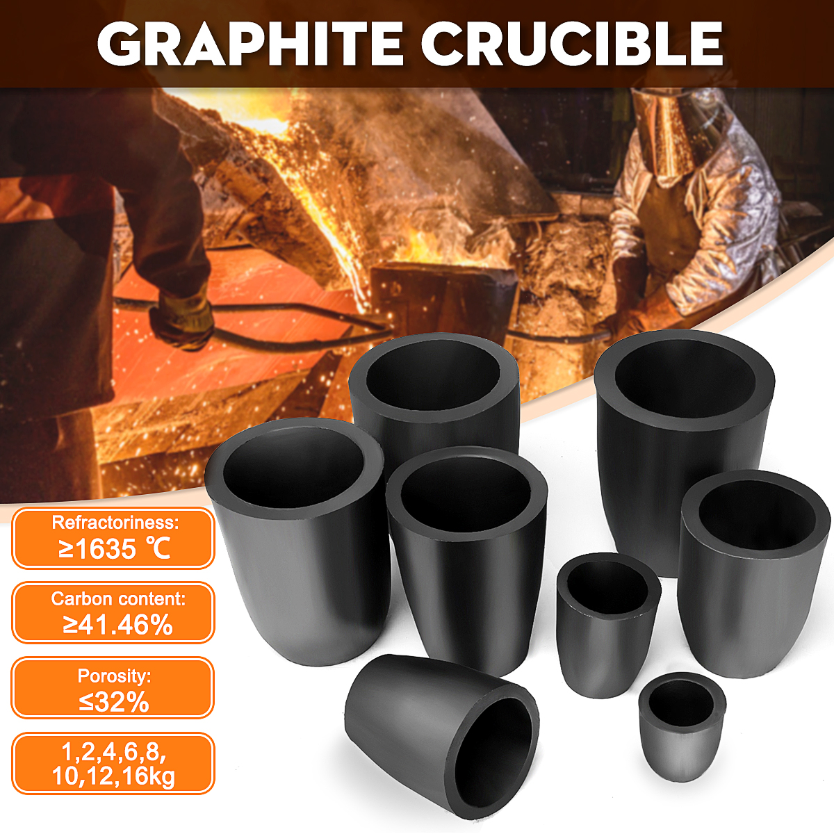 1-16kg-Graphite-Furnace-Casting-Foundry-Crucible-Melting-Tool-for-smelting-1618746-1