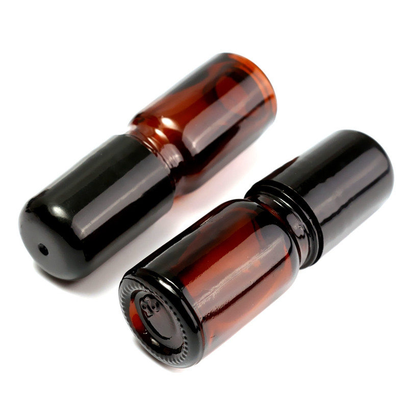 5mL-Empty-Brown-Amber-Glass-Roll-on-Bottle-Refillable-Metal-Roller-Ball-Essential-Oil-Liquid-Bottle-1184494-3