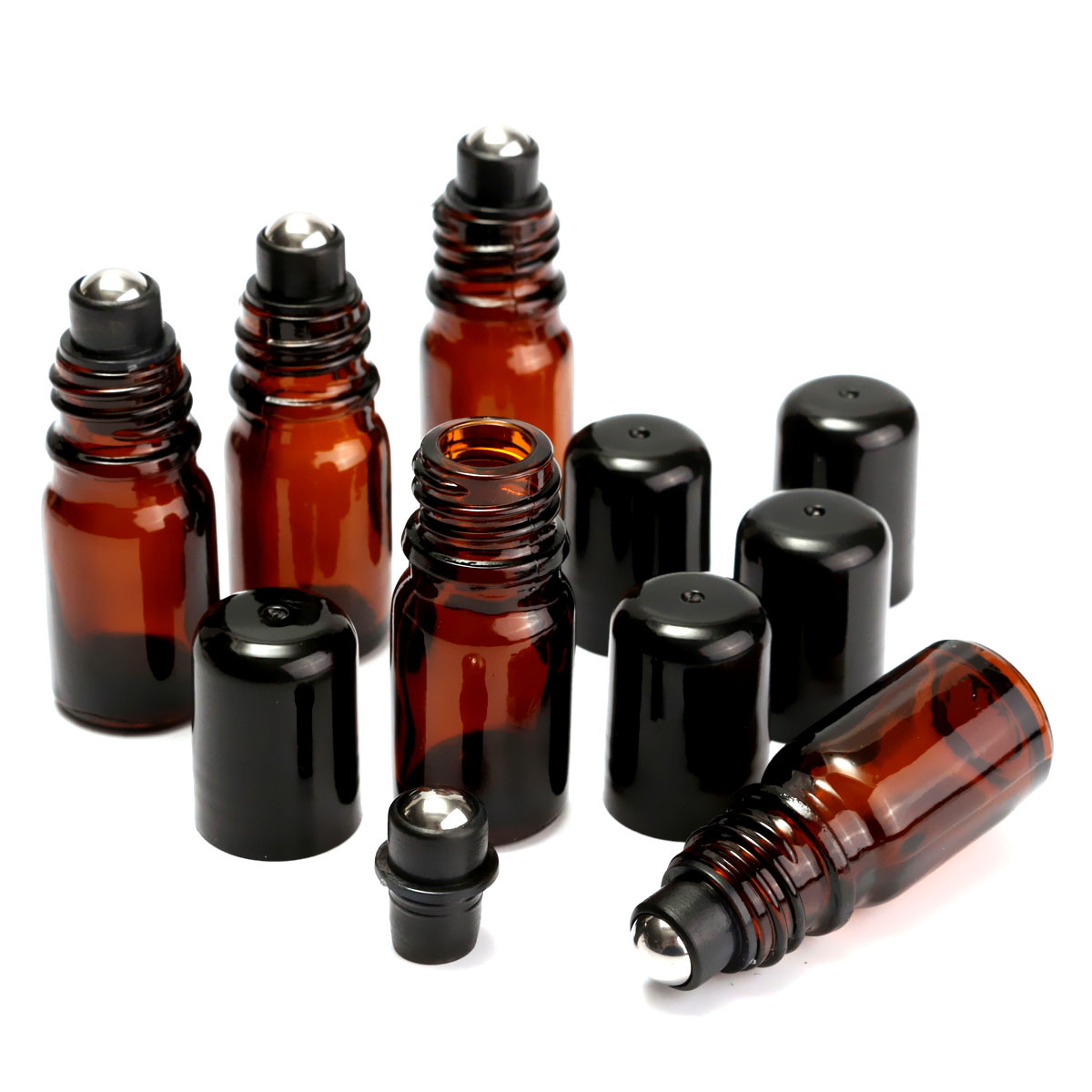 5mL-Empty-Brown-Amber-Glass-Roll-on-Bottle-Refillable-Metal-Roller-Ball-Essential-Oil-Liquid-Bottle-1184494-5