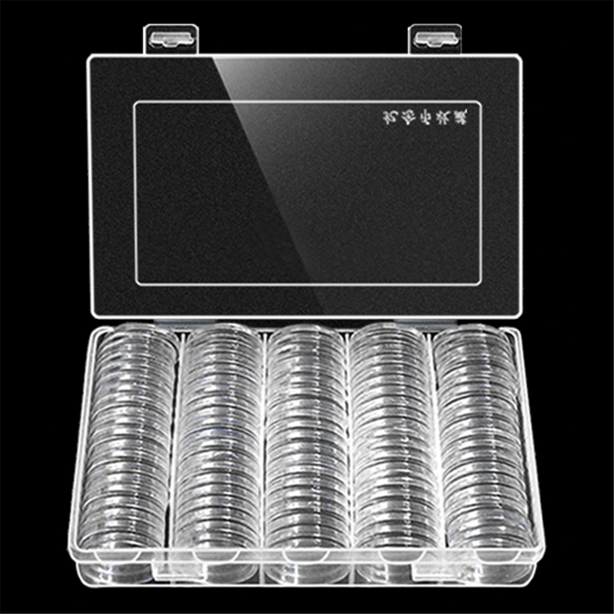 Coins-Holder-Storage-Box-Hold-100Pcs-30mm-Round-Coins-Boxes-Plastic-Protector-1256881-2