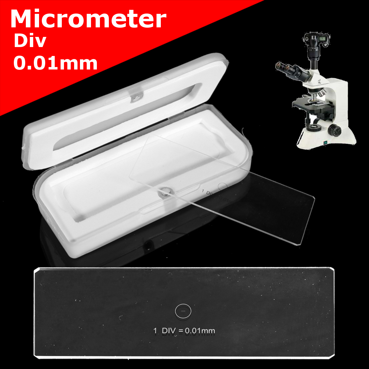 DIV-001mm-Micrometer-Calibration-Slide-Microscope-Objective-Stage-Ruler-Scales-1245651-1