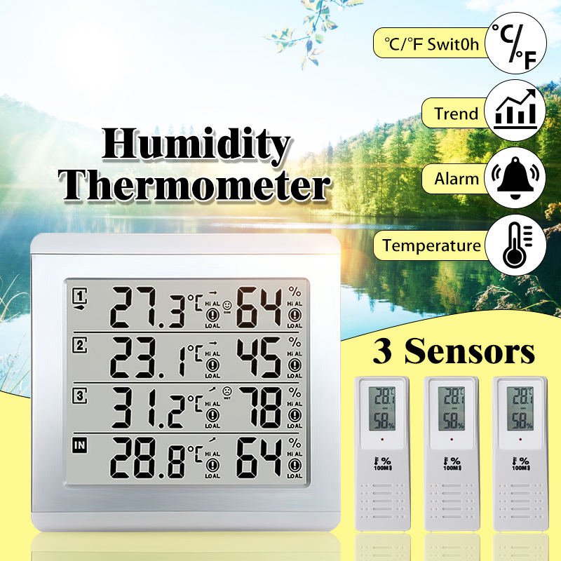 3-Sensors-Wireless-Digital-Alarm-Thermometer-Indoor-Outdoor-Audible-Indicator-1421915-1