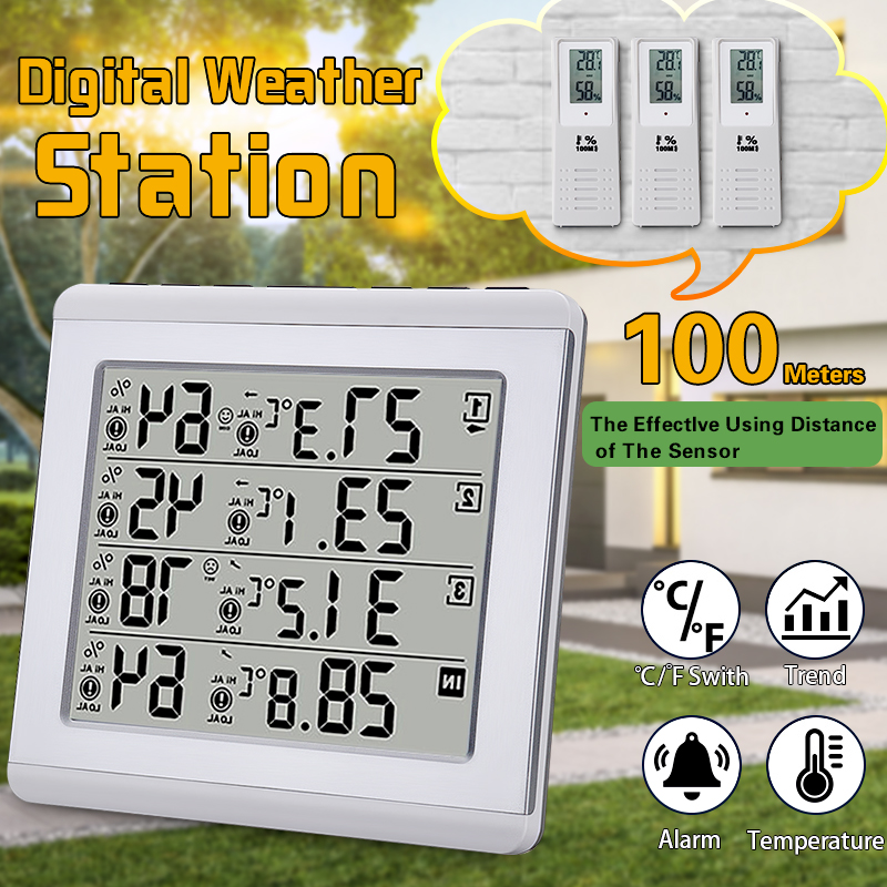 3-Sensors-Wireless-Digital-Alarm-Thermometer-Indoor-Outdoor-Audible-Indicator-1421915-3