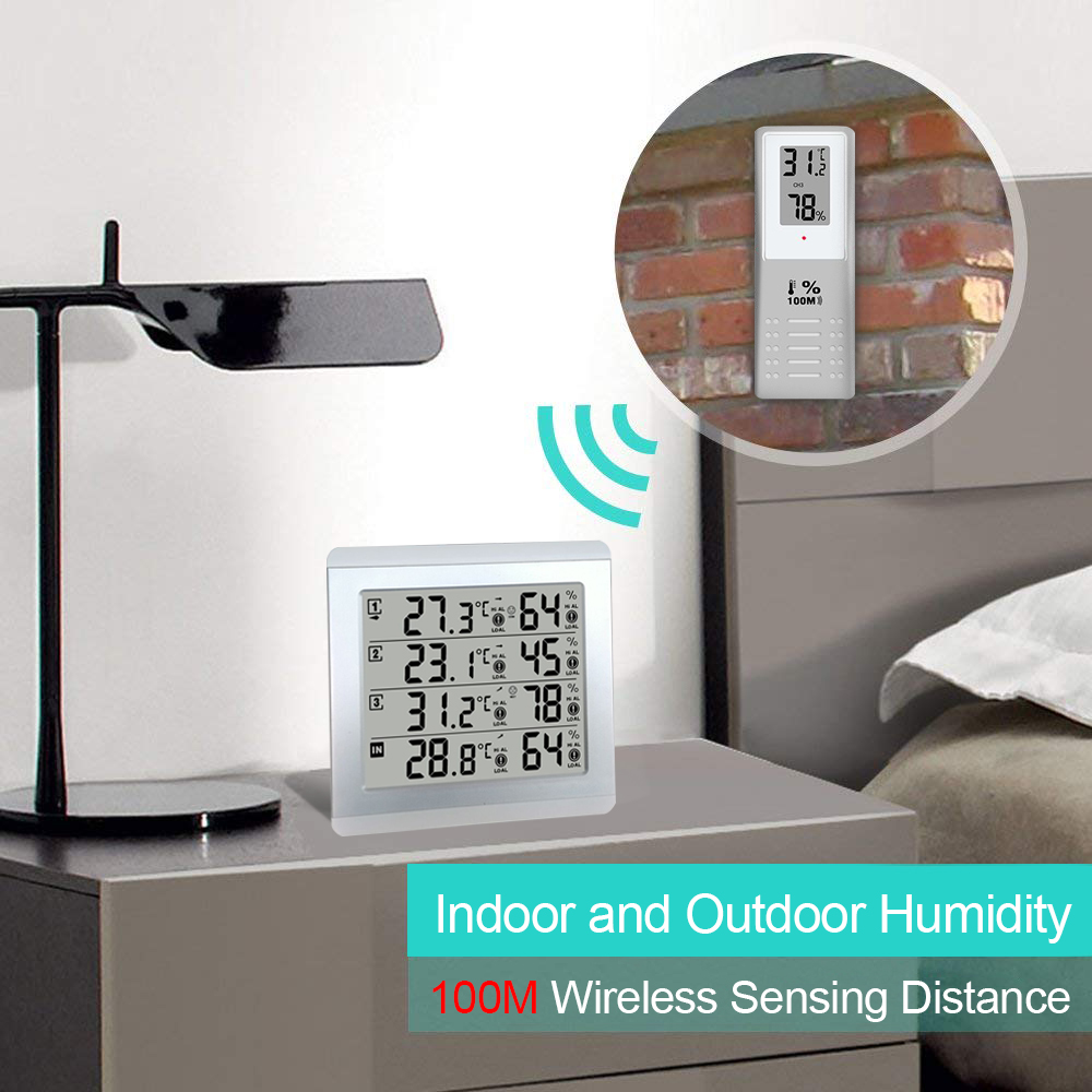 3-Sensors-Wireless-Digital-Alarm-Thermometer-Indoor-Outdoor-Audible-Indicator-1421915-5