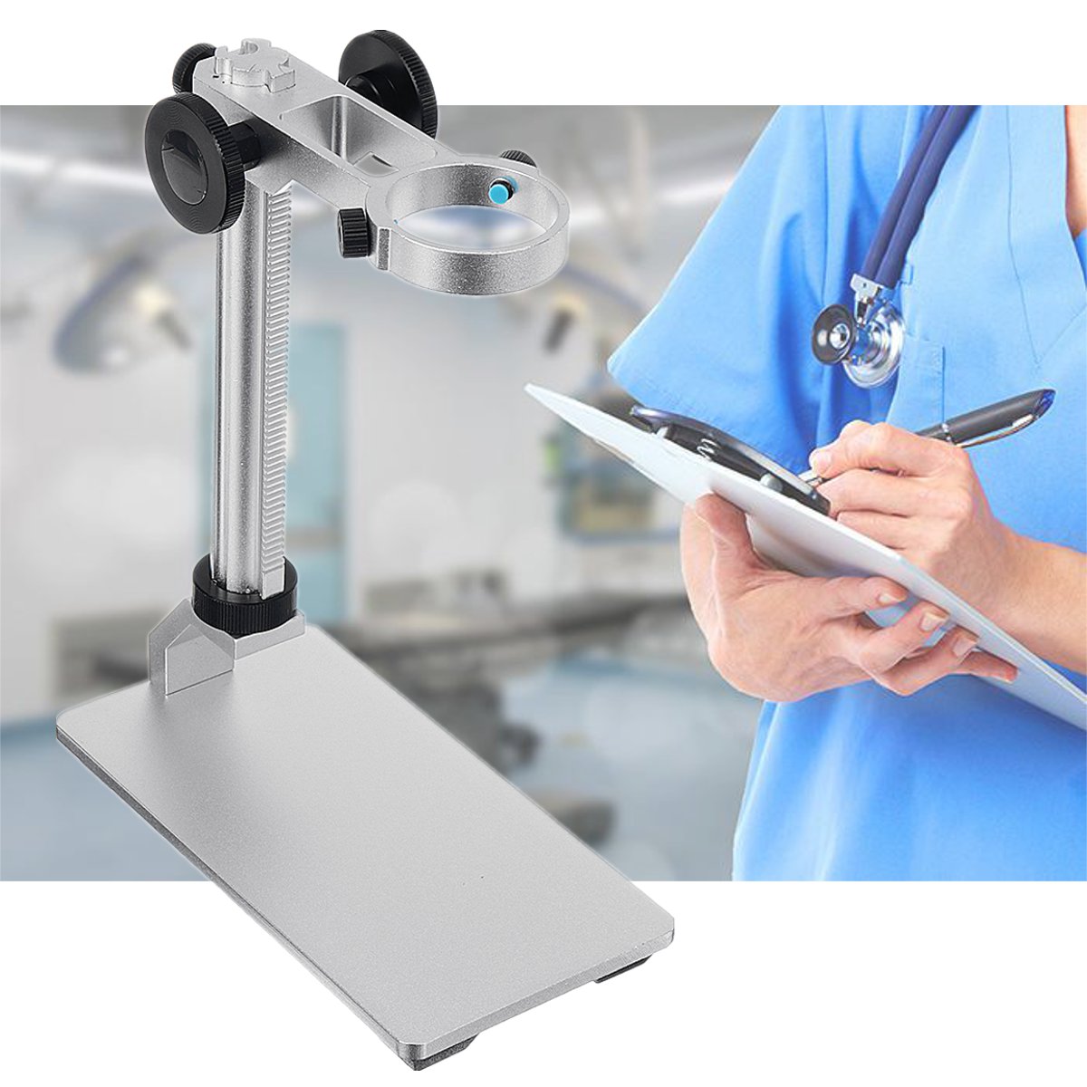 Adjustable-Aluminum-Alloy-Microscope-Holder-Stand-Manual-Focus-Support-Bracket-1565666-2