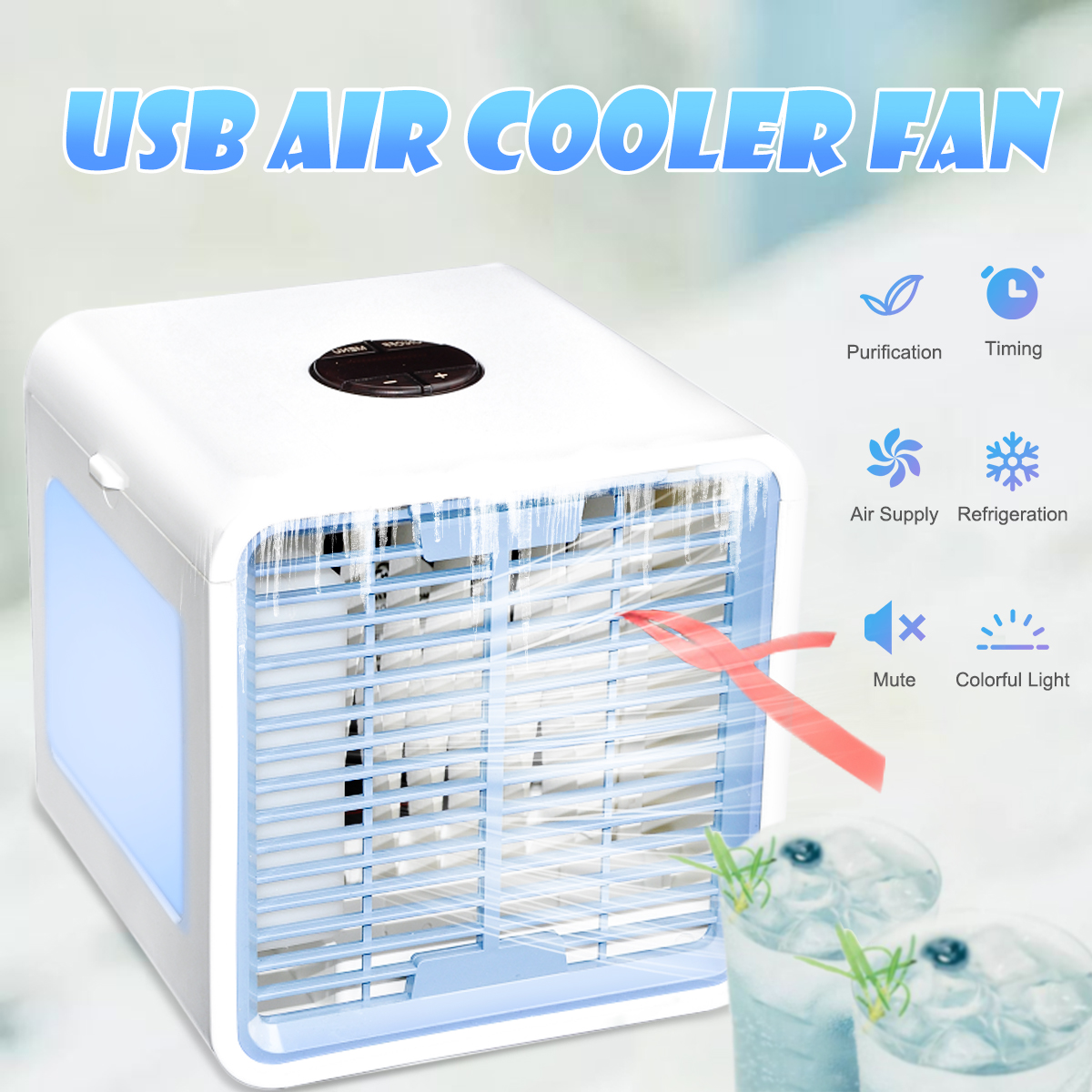 Display-Personal-Air-Cooler-USB-Portable-3-In-1-Refrigeration-Humidification-Purification-LED-Table--1516587-2