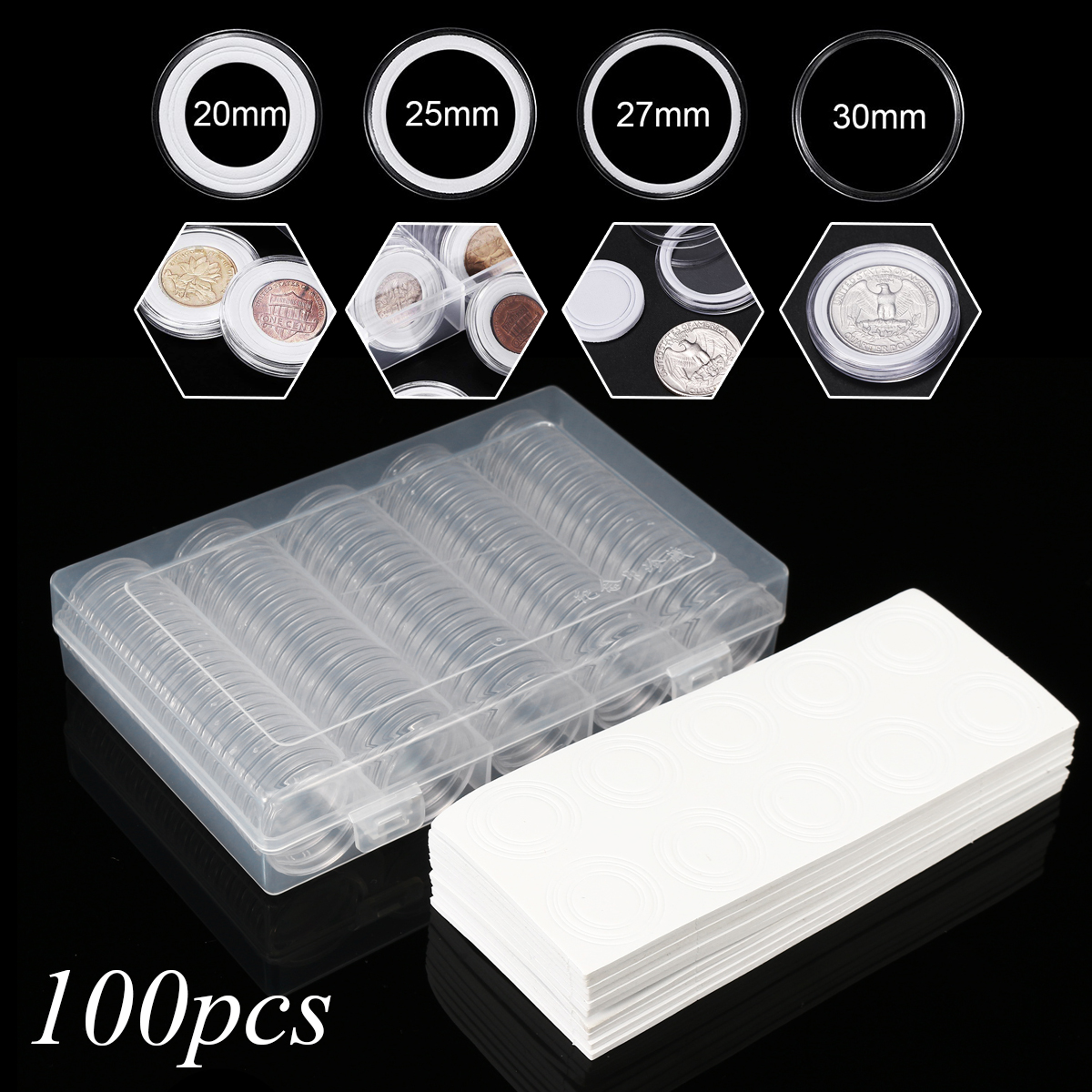 100PcsLot-20252730mm-Clear-Plastic-Coin-Holder-Universal-Commemorative-Coin-Shell-Collector-1426082-2