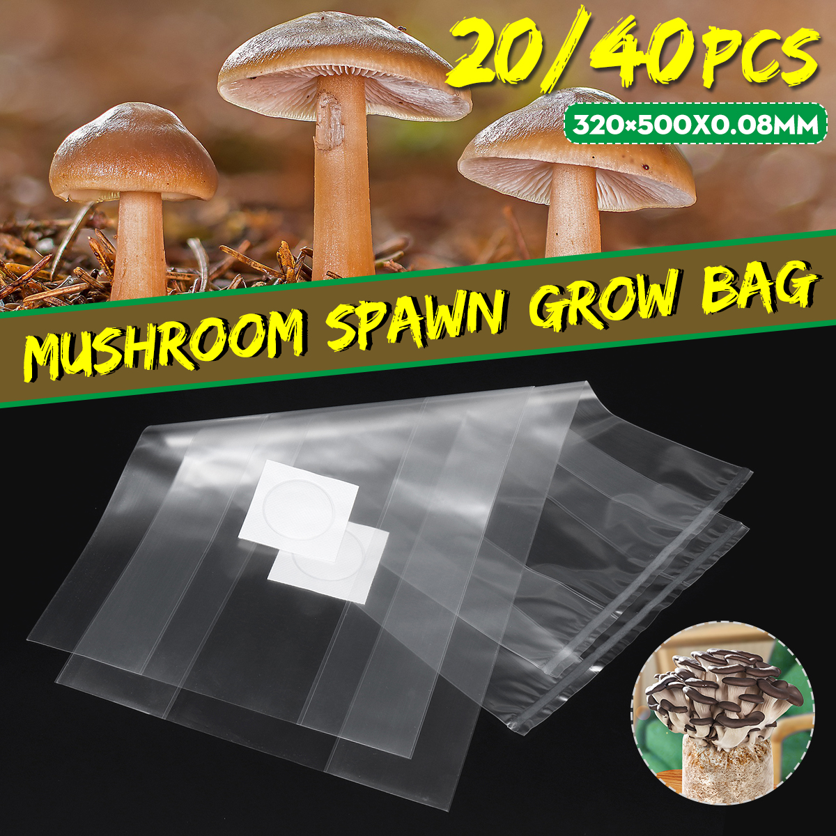 20Pcs-320times500x008mm-PVC-Mushroom-Grow-Bag-Substrate-High-Temp-Pre-Sealable-1691798-2