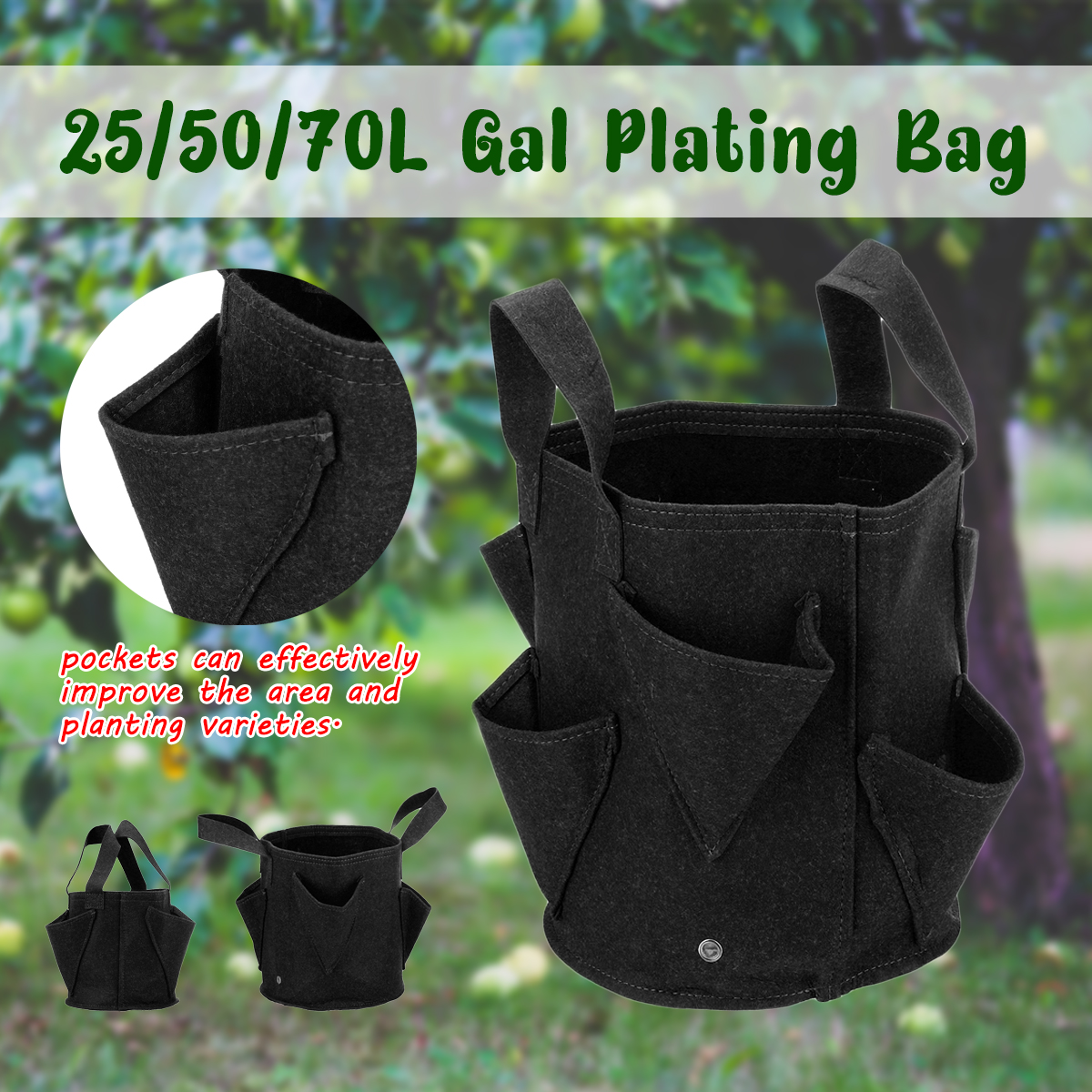 2mm-Ultra-Thick-Black-Round-Planting-Container-Non-Woven-Felt-Planter-Pot-Grow-Bags-Plants-Nursery-S-1544992-2