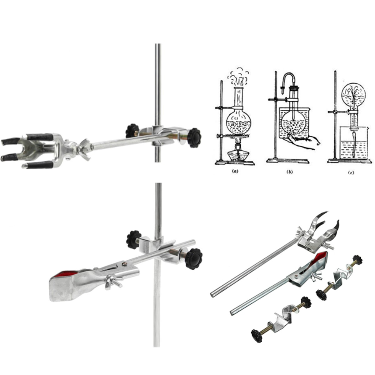 Laboratory-Stands-Support-Lab-Clamp-Flask-Clamp-Condenser-Clamp-Stand-Four-Prong-Extension-Flask-Cla-1410946-2