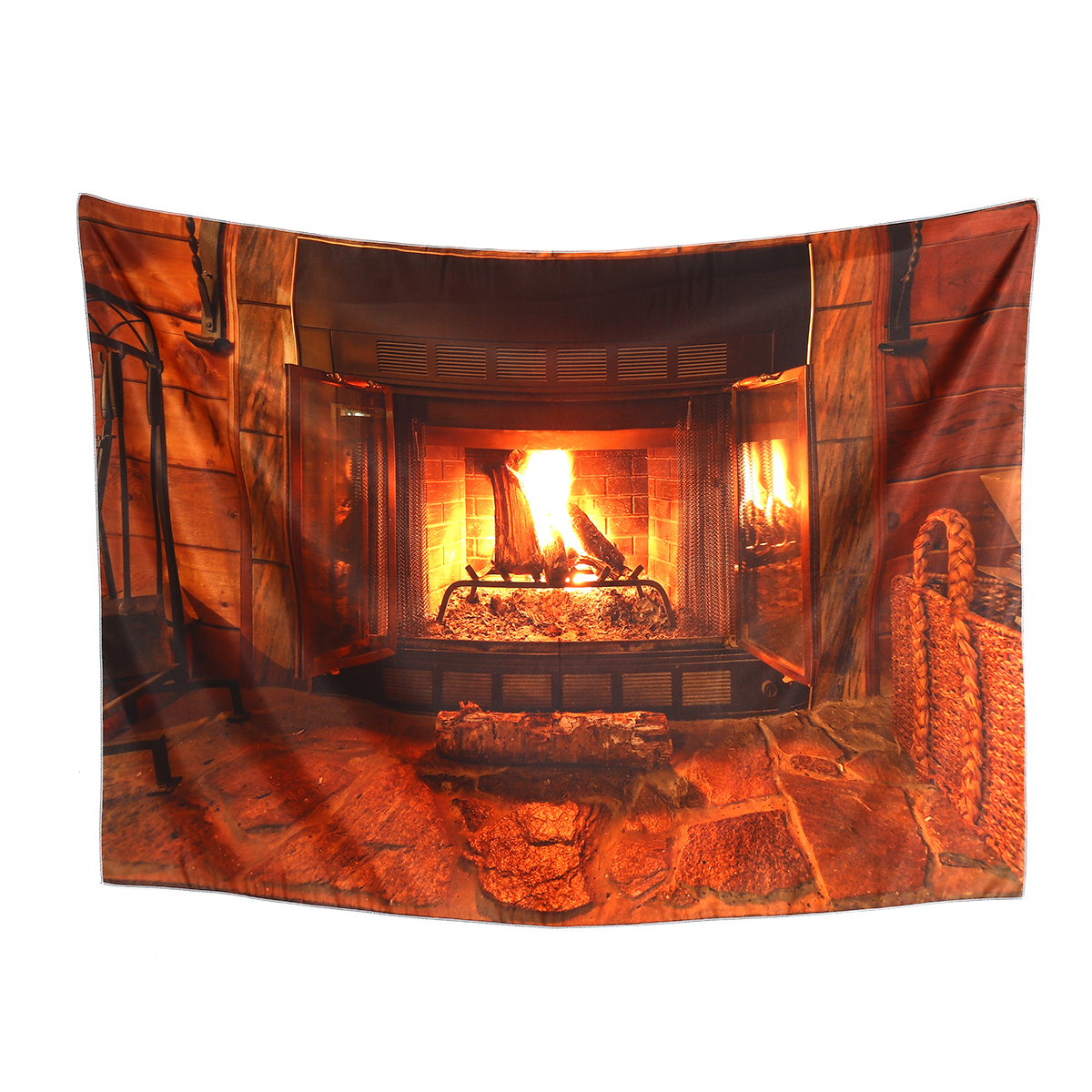 Polyester-Wall-Hanging-Tapestry-Art-Home-Decor-Fireplace-Pattern-Blankets-For-Home-Bedroom-Porch-Han-1636374-2
