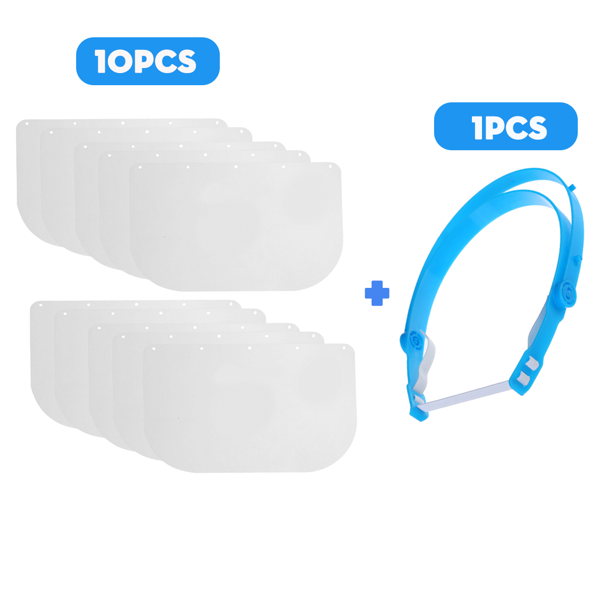 10Pcs-Shield1pcs-Support-Transparent-Protective-Full-Face-Visor-Protection-Safety-Adjustable-Work-Gu-1758249-2