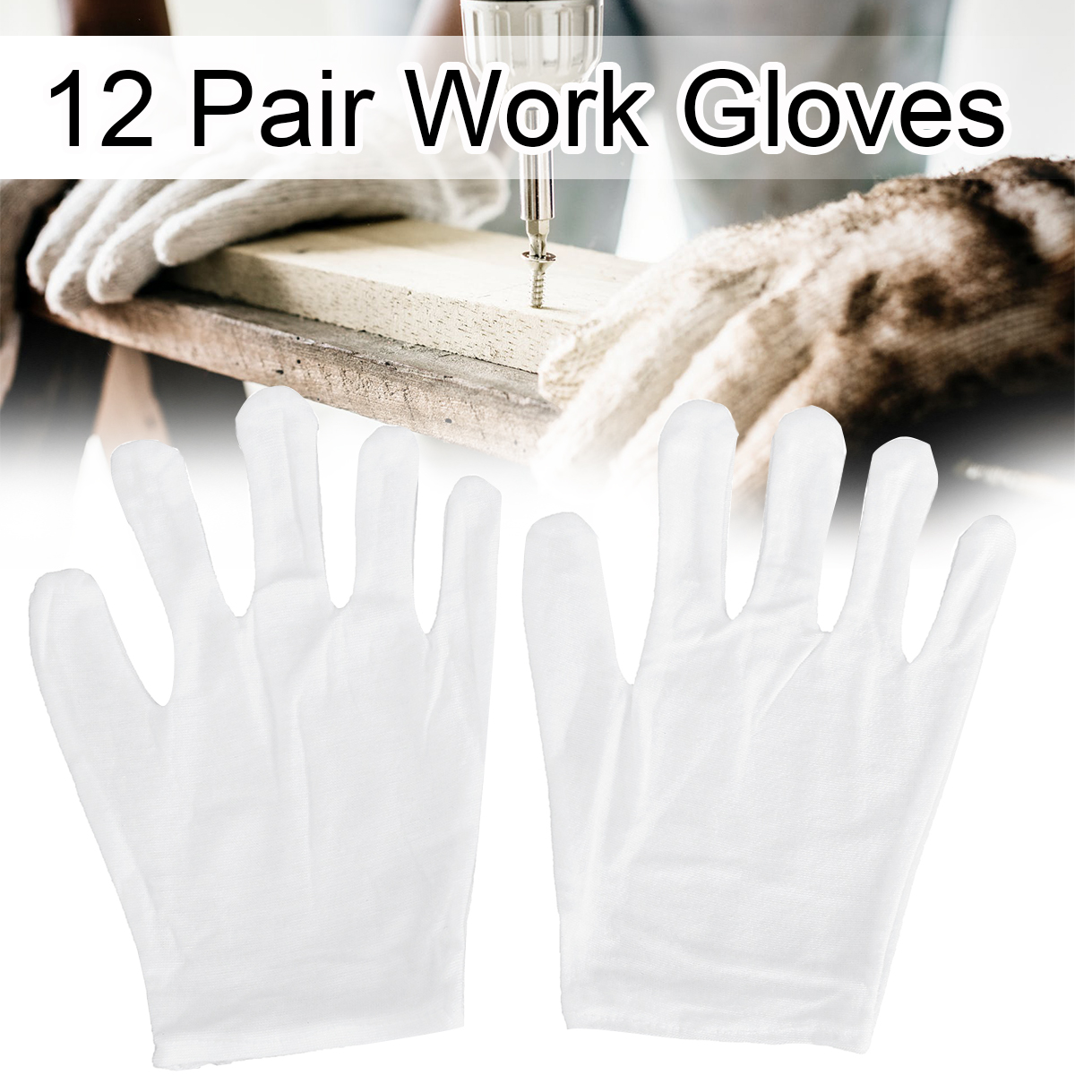 12-Pairs-Non-Slip-Work-Gloves-Etiquette-Cooling-Gloves-Workshop-Labor-White-1503779-1