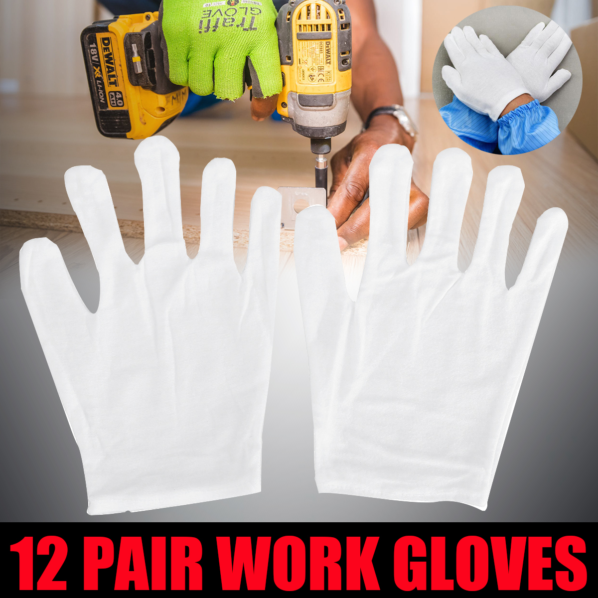 12-Pairs-Non-Slip-Work-Gloves-Etiquette-Cooling-Gloves-Workshop-Labor-White-1503779-2
