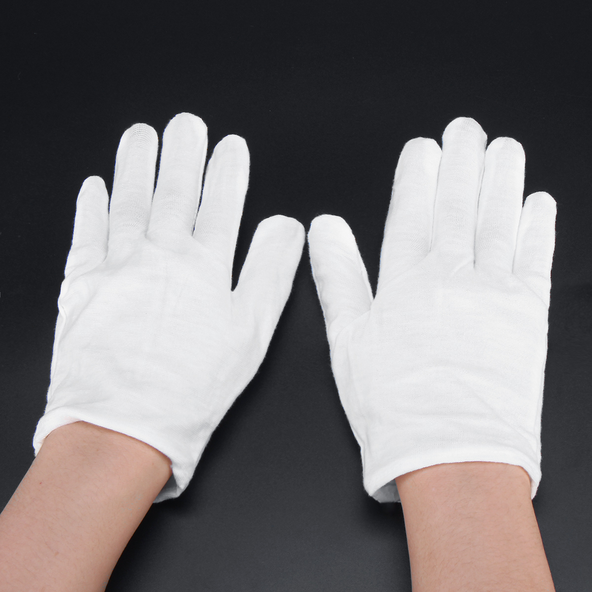12-Pairs-Non-Slip-Work-Gloves-Etiquette-Cooling-Gloves-Workshop-Labor-White-1503779-5