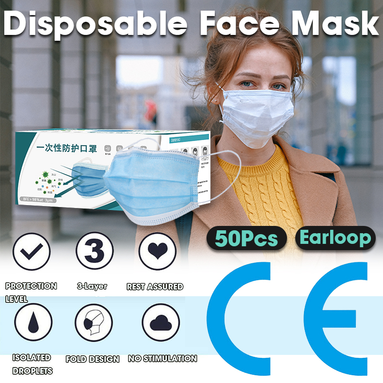 50Pcs-Disposable-Face-Mask-3-Layer-Protective-Anti-Dust-Respirator-1661121-1