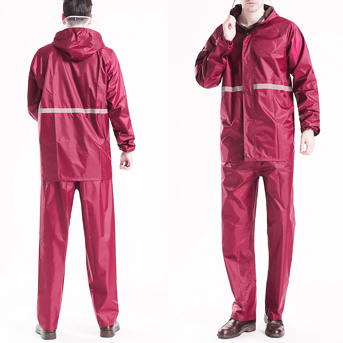 Adults-Raincoat-Mens-Rain-Long-Pants-Anti-UV-Riding-Cover-Rainsuit-Jacket--Hat-1558543-10