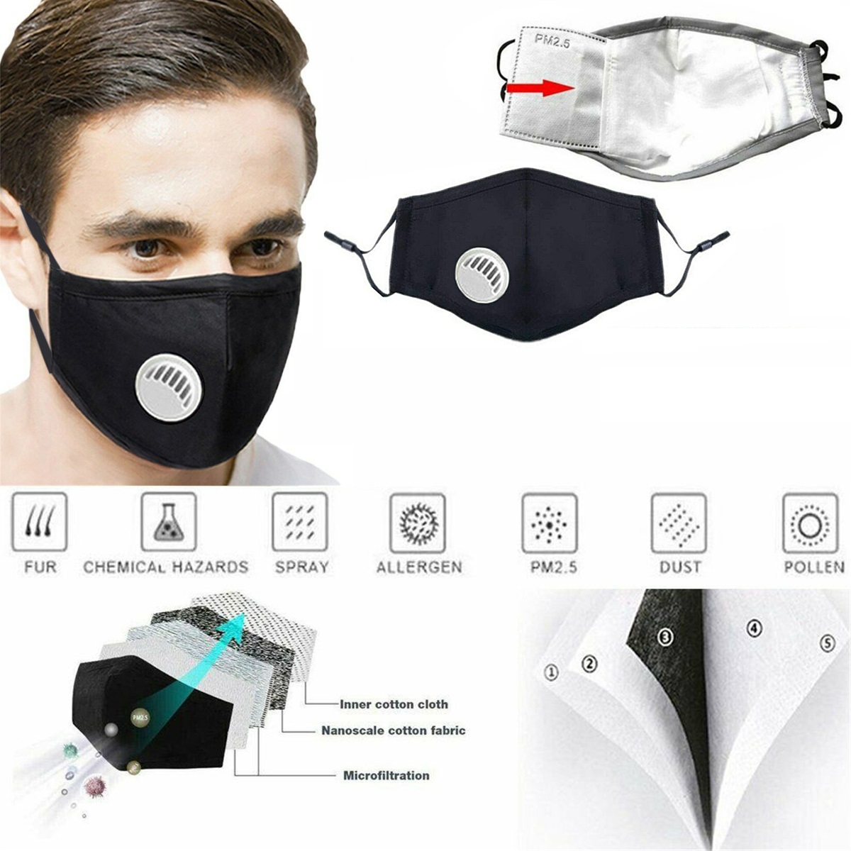 Air-Purifying-Face-Mask-in-Cotton-PM25-Filter-Anti-Dust-Fog-Respirator-Washable-Mask-1714700-1