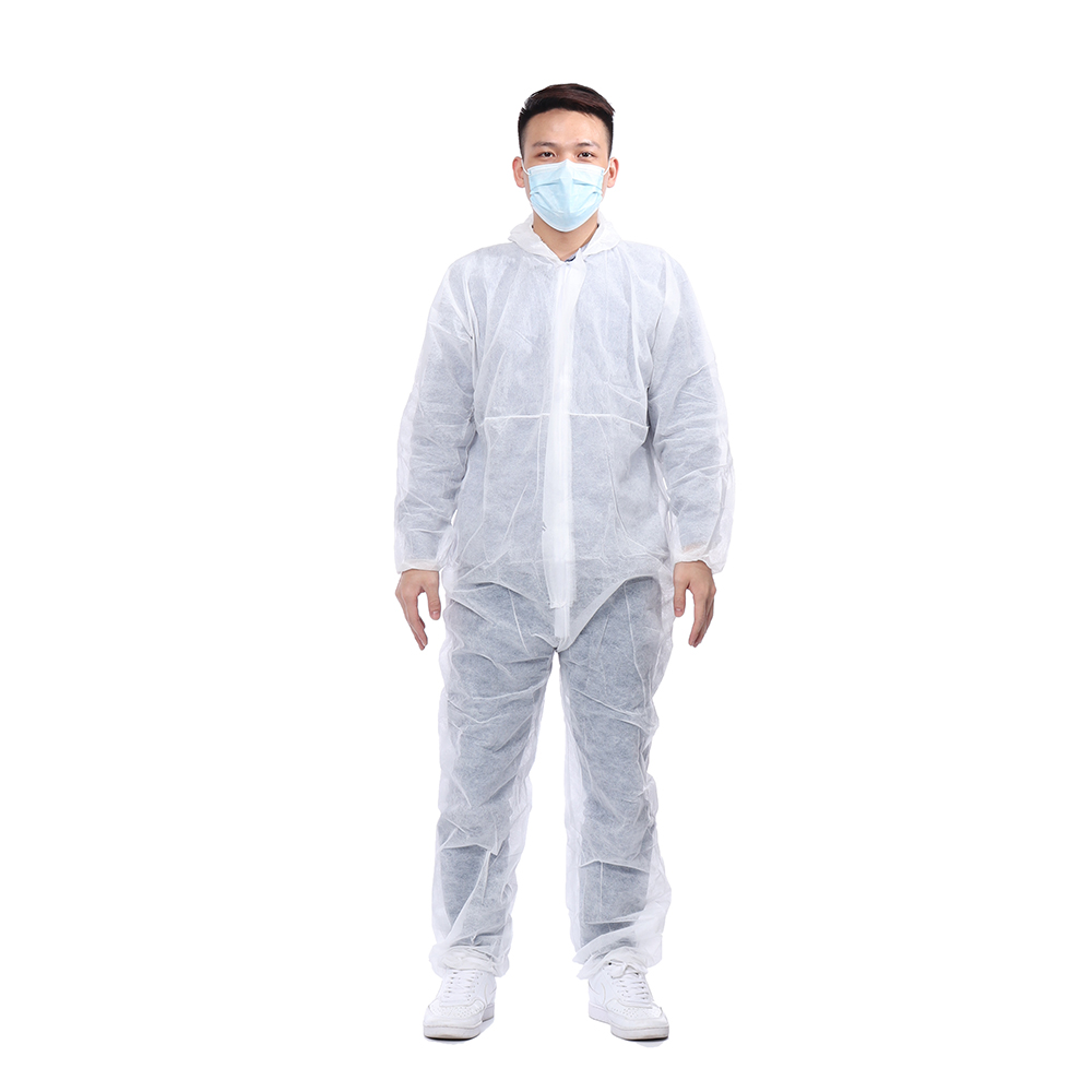 Disposable-White-Coveralls-Dust-Spray-Suit-Non-woven-Clothing-971616-1