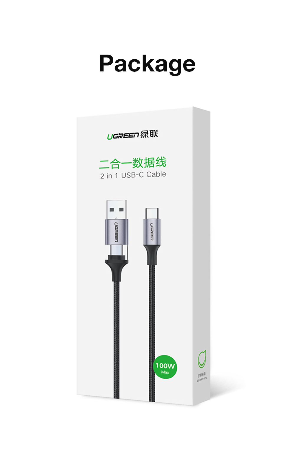 UGREEN-US314-2-In-1-PD-100W-Fast-Charing-Cable-Type-C-to-USB-20--Type-C-Data-Cable-5A-480Mbps-1M-Qui-1930222-15