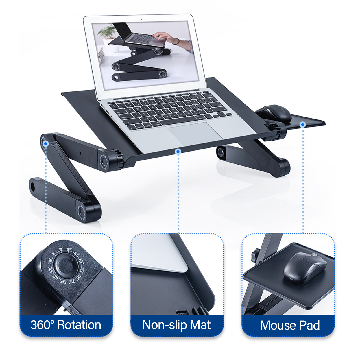 360deg-Adjustable-Laptop-Desk-Foldable-Portable-Laptop-Stand-Color-Black-1814801-2