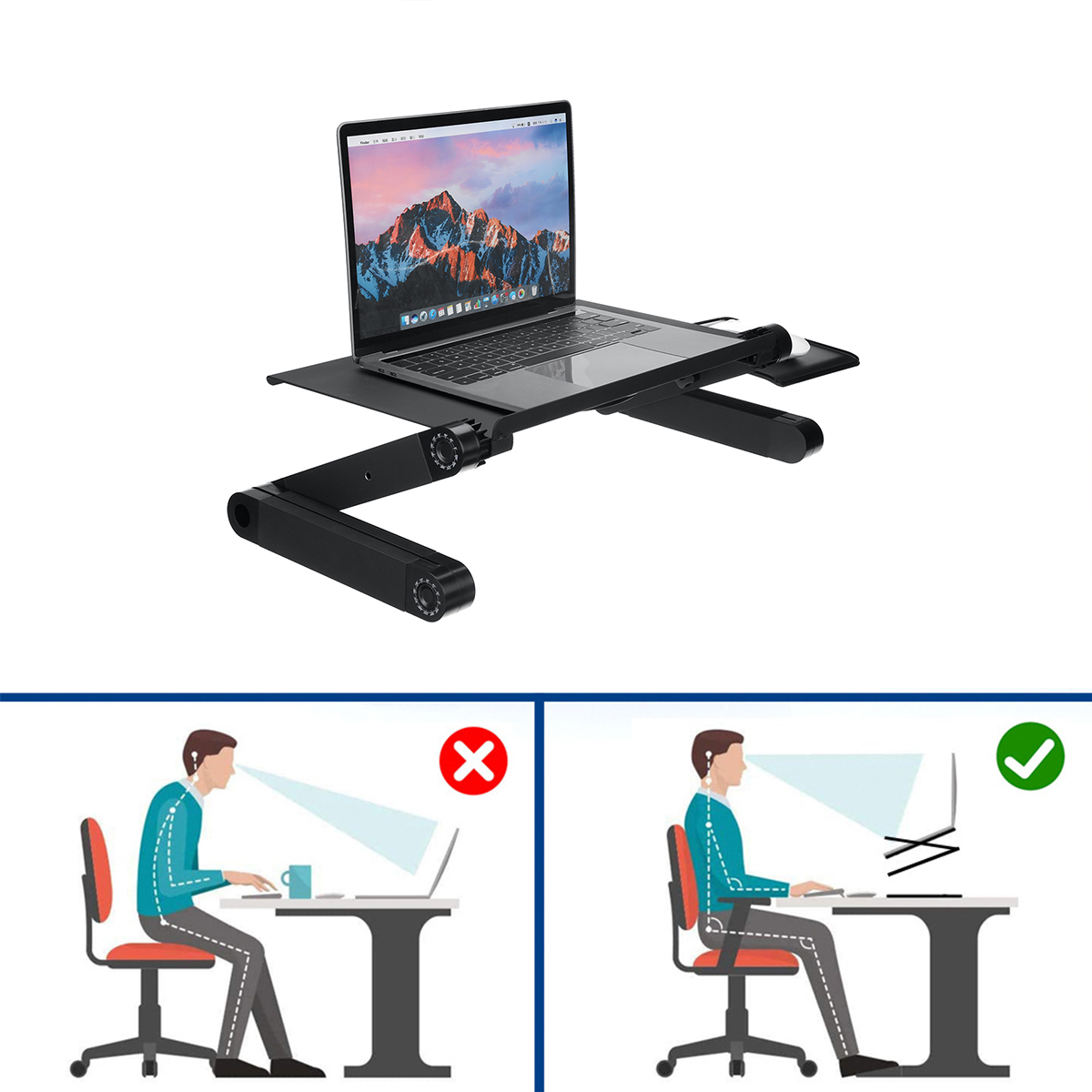 360deg-Adjustable-Laptop-Desk-Foldable-Portable-Laptop-Stand-Color-Black-1814801-5