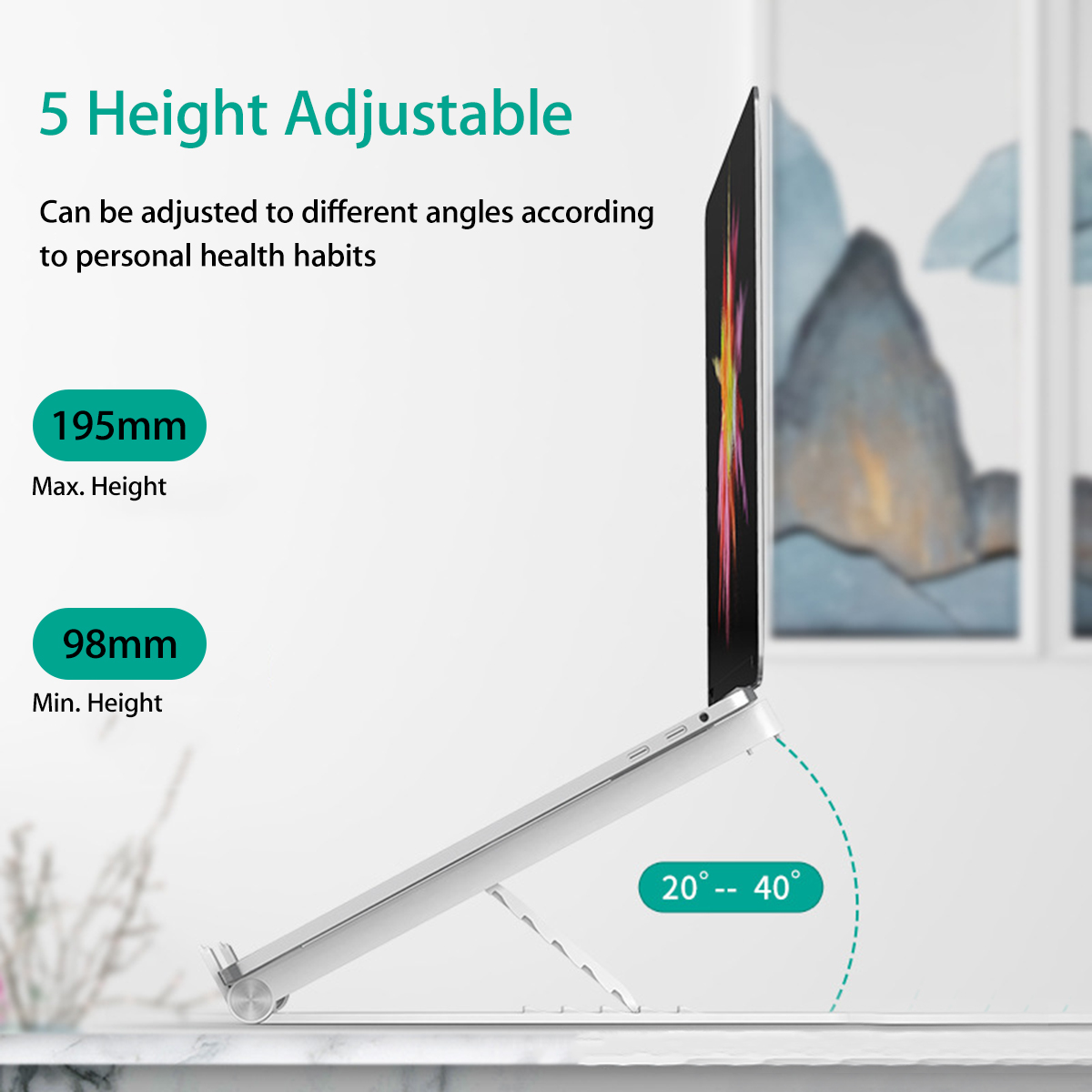 Foldable-5-Height-Adjustable-Laptop-Stand-Tablet-Stand-Heat-Dissipation-for-iPad-Macbook-below-17-in-1700967-2