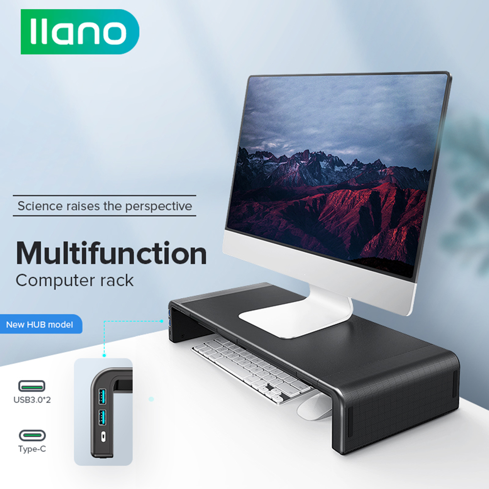 LLANO-Monitor-Stand-Laptop-Stand-Desktop-Holder-Bracket-Adjustable-Length-with-2USB30-Type-C-Port-fo-1930620-1