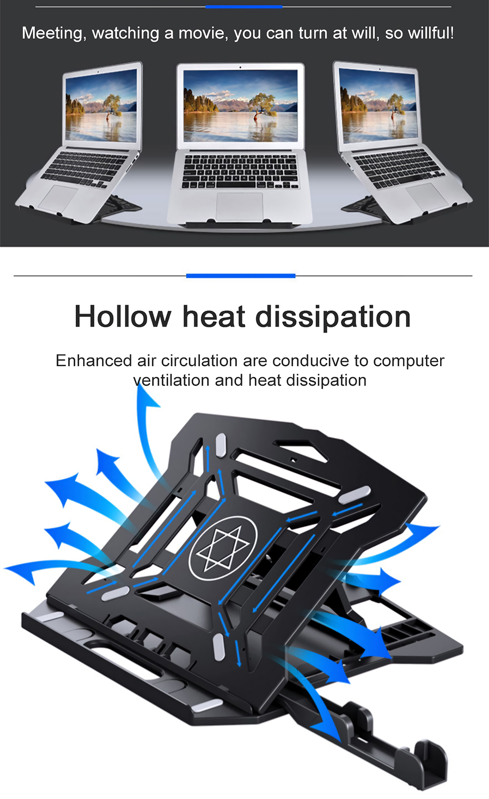 Laptop-Stand-Holder-Computer-Bracket-Laptop-Riser-Laptop-Cooling-Pad-8-Levels-Adjustable-with-Mobile-1787575-5