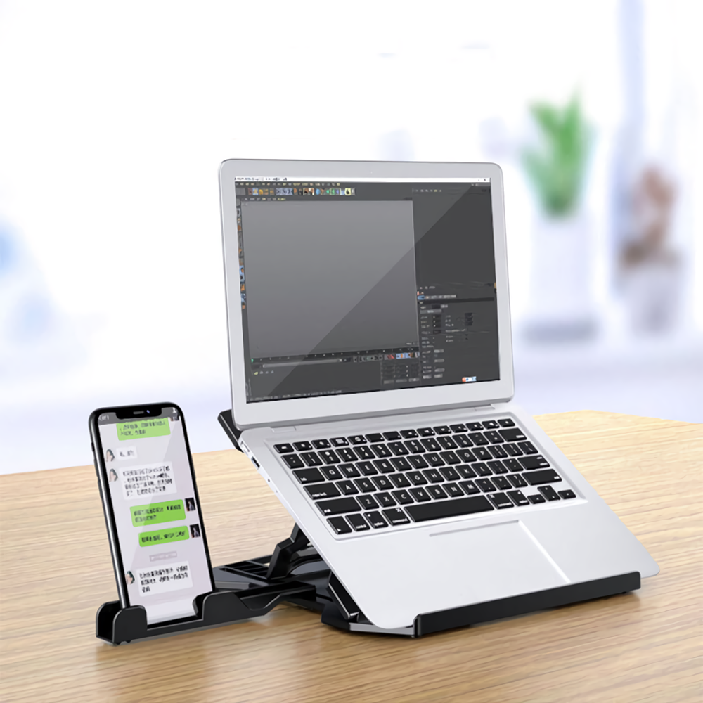 Laptop-Stand-Holder-Computer-Bracket-Laptop-Riser-Laptop-Cooling-Pad-8-Levels-Adjustable-with-Mobile-1787575-10