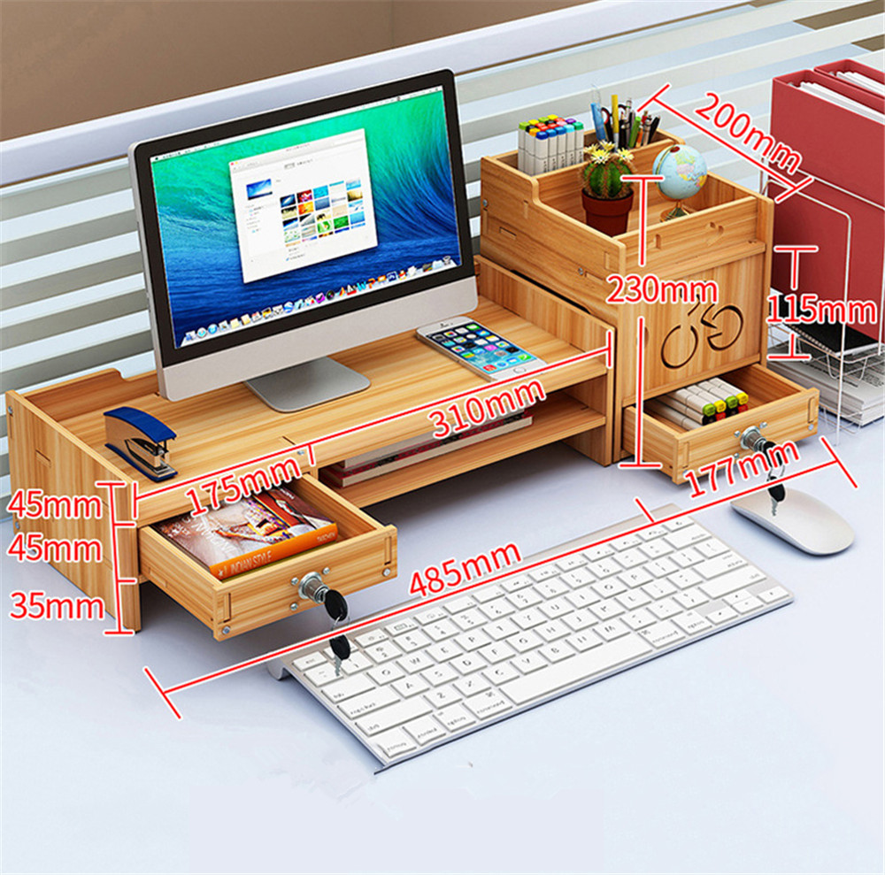 Multi-function-Desktop-Monitor-Stand-Computer-Laptop-Screen-Riser-Wood-Shelf-Desk-Storage-Holder-1620633-3