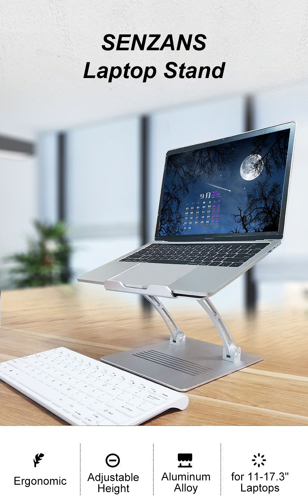 SENZANS-Laptop-Stand-Bracket-Portable-Adjustable-Ergonomic-Lifting-Desktop-Cooling-Pad-for-11-173-in-1937965-1