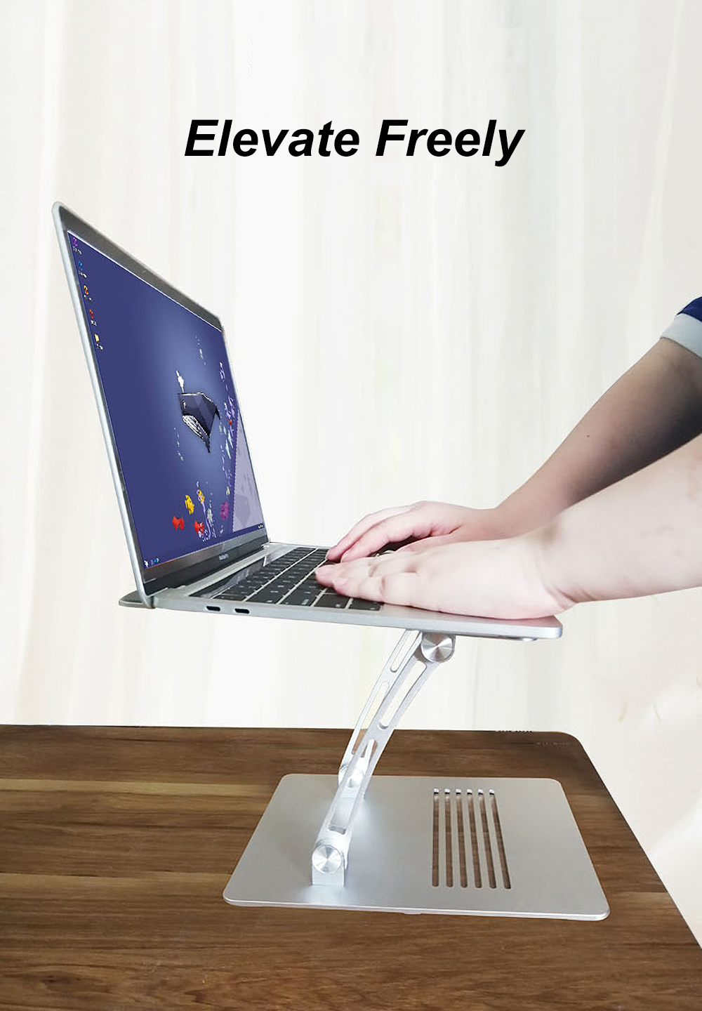 SENZANS-Laptop-Stand-Bracket-Portable-Adjustable-Ergonomic-Lifting-Desktop-Cooling-Pad-for-11-173-in-1937965-3